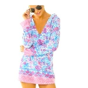 Lilly Pulitzer terry cover up dress XS Pinchers Picnic NWT new